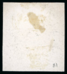 Stamp of Mauritius » 1858-62 Britannia Issues (SG 26-35) 1859-61 Britannia 6d die proof in black on India paper mounted on card