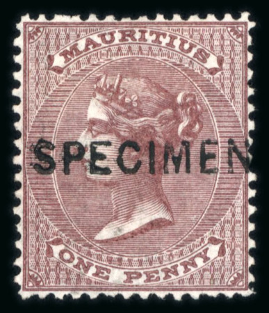 Stamp of Mauritius » 1860-72 De La Rue Issues (SG 46-72) 1860-63 no wmk 1d, 2d, 4d and 9d (2) with "SPECIMEN" handstamp