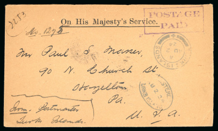 Stamp of Turks and Caicos Islands 1918-48, Official mail group of 15 OHMS covers