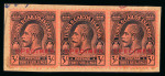 Stamp of Turks and Caicos Islands 1922-26 1/4d to 3s (missing 1 1/2d) with "SPECIMEN" overprints in strips of three affixed to small archive pieces