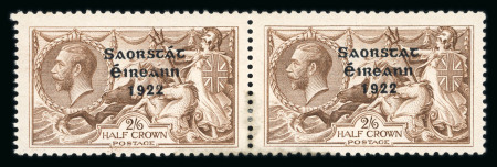 Stamp of Ireland » 1922-23 Thom Three-Line Overprints (T47-T61) 2s6d chocolate, 5s rose-red and 10s dull grey-blue,