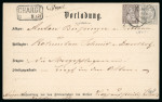 Stamp of Switzerland / Schweiz » Sitzende Helvetia Gezaehnt » Briefmarken 1881 Faserpapier 1881, 40 Rp. grau auf Faserpapier, zusammen mit 5 Rp. braun auf Faserpapier