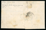 Stamp of France » Lettres Classiques 1870, Bordeaux n°44A 20c bleu foncé sur lettre oblitéré