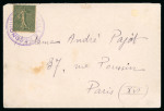 Stamp of France » Collections 1915-1918, lot de 5 lettres avec annulation de fortune
