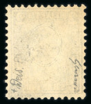 Stamp of Switzerland / Schweiz » Sitzende Helvetia Gezaehnt » Briefmarken 1867-1878 1874, 2 Rp. oliv, zentrisch entwertet mit schwarzer Ziffer «(5.)12. »