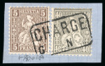 Stamp of Switzerland / Schweiz » Sammlungen Eingefasster CHARGE, kleine Zusammenstellung
