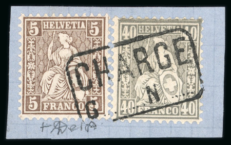 Stamp of Switzerland / Schweiz » Sammlungen Eingefasster CHARGE, kleine Zusammenstellung