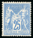 Stamp of France » Collections 1850-1900, ensemble de timbres classiques "bleus" entre