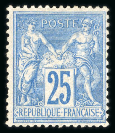 Stamp of France » Collections 1850-1900, ensemble de timbres classiques "bleus" entre