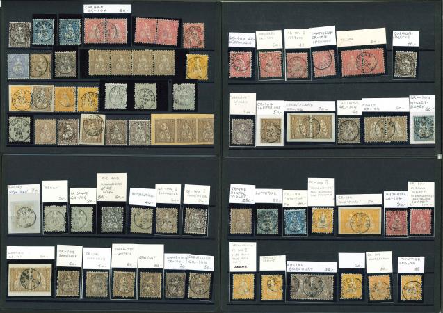 Stamp of Switzerland / Schweiz » Sammlungen Fingerhutstempel, riesige Ansammlung