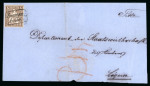 Stamp of Switzerland / Schweiz » Sitzende Helvetia Gezaehnt » Briefmarken 1862 1862, 5 Rp., farbfrisch auf Brief