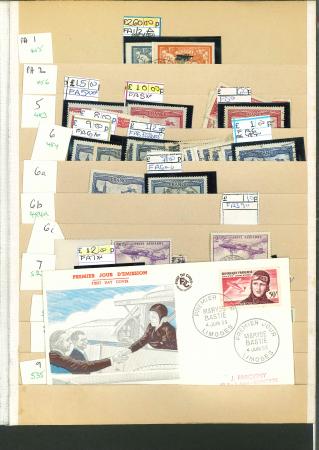 Stamp of France » Collections 1927-1990, sur des feuilles bulle, joli stock de poste