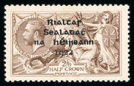 Stamp of Ireland » 1922 (Jul-Nov) Thom Overprints (T25-T41) 2s6d grey-brown, mint and used singles, both from printers
