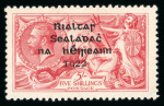 Stamp of Ireland » 1922 (Jul-Nov) Thom Overprints (T25-T41) 5s pale rose red, mint, showing short third lune variety,