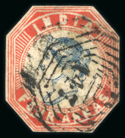 Stamp of India » Used Abroad » Straits Settlements » Penang (147) 1854 4a head die III used in Penang