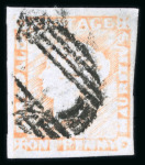 Stamp of Mauritius » 1848-59 Post Paid Issue » Worn Impressions (SG 16-22) Mauritius 1855-58 worn Impression group of three used