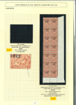 Stamp of Ireland » 1922-23 Thom Three-Line Overprints (T47-T61) 1/2d green, 1d scarlet, 1 1/2d red brown, attractive balance study neatly mounted and knowledgeably written up on forty-album pages, showing a fine array of mint and used, with both singles, pairs, strips and blocks of f