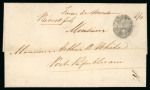 Stamp of Haiti » Pre-Stamp Haiti 1845 Gonaives Negative Seal Local entire