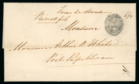 Stamp of Haiti » Pre-Stamp Haiti 1845 Gonaives Negative Seal Local entire