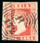 Stamp of India » Used Abroad » Straits Settlements » Singapore (172) 1854 1/2a, 1a and 2a with "B/172" numerals