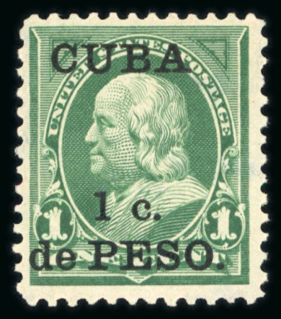 Stamp of United States » U.S. Possessions » Puerto Príncipe 1899 1c. de peso on 1c Franklin from the special printing in March 1900 for display at Paris and Pan-American Exposition