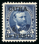 Stamp of Cuba » US Administration 1899 5c. de Peso on 5c Grant from the special printing in March 1900 for display at Paris and Pan-American Exposition