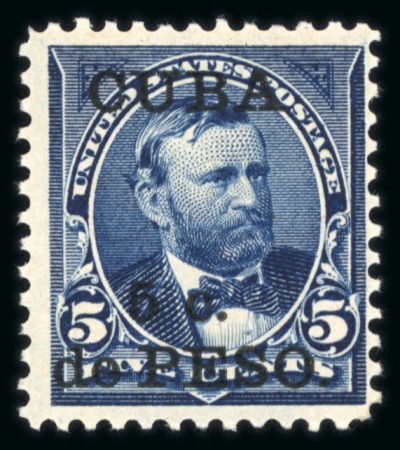 Stamp of Cuba » US Administration 1899 5c. de Peso on 5c Grant from the special printing in March 1900 for display at Paris and Pan-American Exposition