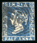 Stamp of India » Used Abroad » Straits Settlements » Singapore (172) 1854 1/2a, 1a die I, 2a and 4a die III with "B/172" numerals