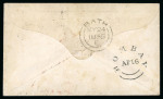 Stamp of India » 1854 Lithographs 1855 (Apr 16) envelope to England with two 1854 4a