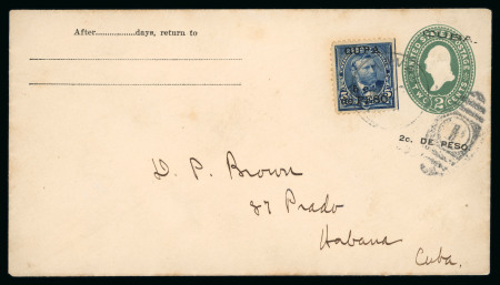 Stamp of Cuba » US Administration Cuba USA 1899 5c CUPA error used on stationery envelope