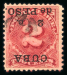 Stamp of Cuba » US Administration Cuba USA 1899 Postage Due 2c de Peso on 2c inverted surcharge used