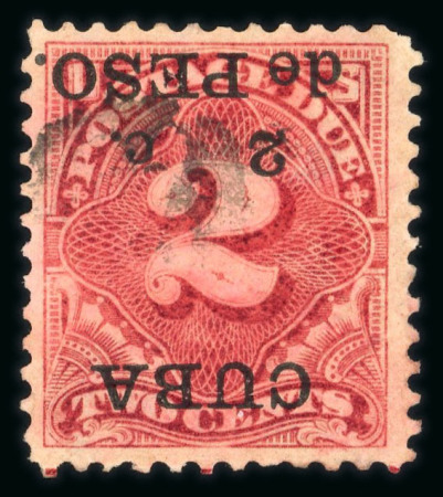 Stamp of Cuba » US Administration Cuba USA 1899 Postage Due 2c de Peso on 2c inverted surcharge used