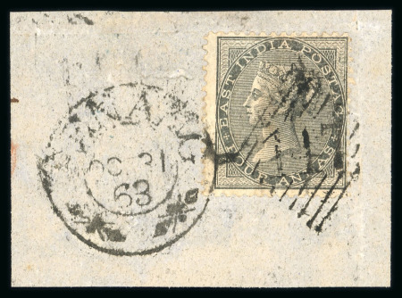 Stamp of India » Used Abroad » Straits Settlements 1856-80s, group of Indian stamps used in Straits Settlements
