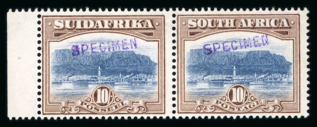 Stamp of South Africa » Union & Republic of South Africa South Africa 1927-30 2d, 3d 1s to 10s pairs specimen unused