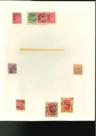 Stamp of India » Collections, Lots etc. 1890s-1930s, small collection of Port Blair (Andaman Island) cancels on 3 pages