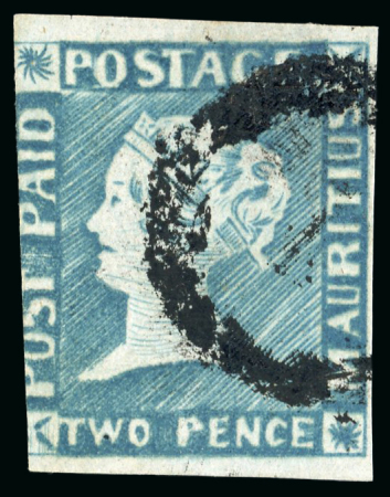 Stamp of Mauritius » 1848-59 Post Paid Issue » Intermediate Impressions (SG 10-15) Mauritius 1855-58 Intermediate Impression 2d blue used