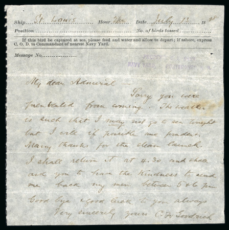 Stamp of Cuba » US Administration Cuba 1898 Spanish American War Pigeon Post