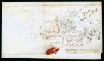 Stamp of India » 1854 Lithographs 1856 (Aug 8) wrapper to Scotland with 1854 4a head die III, frame die II, cut-to-shape