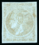 Stamp of Greece » Large Hermes Heads » 1871-76 Meshed paper issue 1871-76 40L Bronze on blue, used, good to large margins
