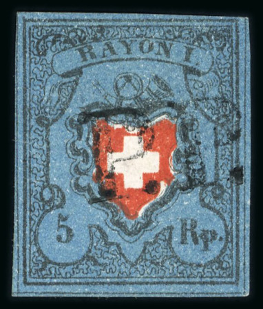 Stamp of Switzerland / Schweiz » Rayonmarken » Rayon I, dunkelblau ohne Kreuzeinfassung 1850, Rayon I ohne Kreuzeinfassung, Type 32