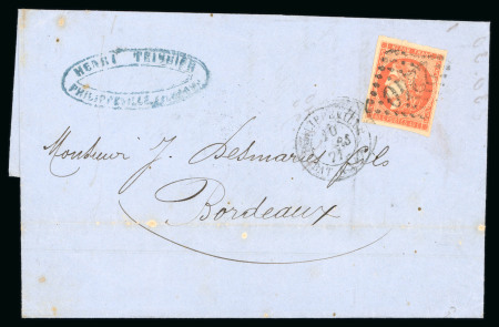 Stamp of France » Lettres Classiques Collections 1864-1876, sélection de 5 lettres avec oblitérations