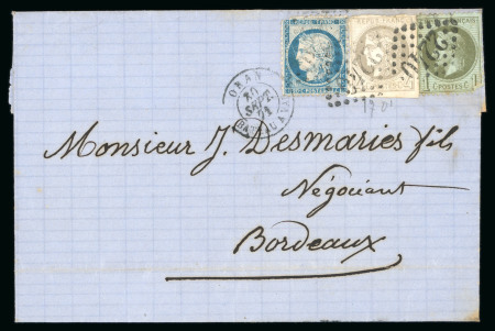 Stamp of France » Lettres Classiques Collections 1871, 3 lettres avec affranchissements de septembre
