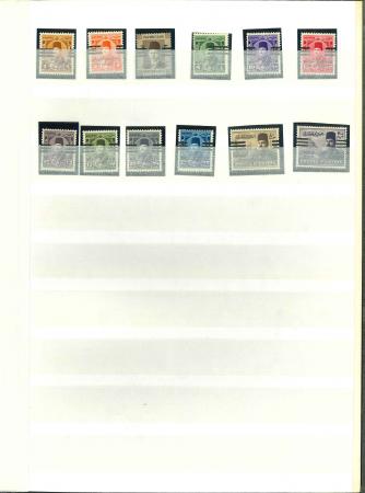 Stamp of Egypt » 1952-1953 King Fouad II Definitives  1953-53 Bar Overprints: Selection of mint singles and blocks showing shifted bar varieties and a group of blocks with 6-bars