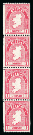 Stamp of Ireland » Definitives 1933-35 SE 1d carmine, mint nh vertical coil strip