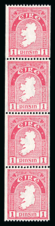 Stamp of Ireland » Definitives 1933-35 SE 1d carmine, mint nh vertical coil strip