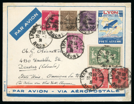 Stamp of France » Émissions à partir de 1900 1931, superbe entier Expo philatélique poste aérienne