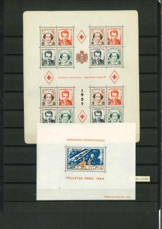 Stamp of Colonies françaises » Monaco 1951-1964, blocs Y&T n° 4A, n° 5/6 et bloc spécial