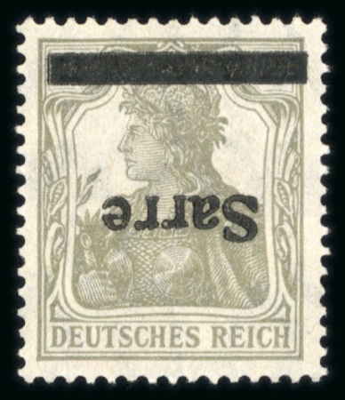 Stamp of Colonies françaises » Sarre 1920, timbre Germania surchargé Y&T n° 1a surcharge