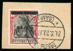 Stamp of Colonies françaises » Sarre 1920, timbre d'Allemagne surchargé Y&T n° 47a surcharge