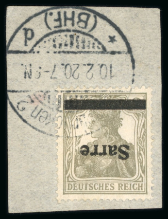 Stamp of Colonies françaises » Sarre 1920, timbres Germania surchargé Y&T n° 1a, n° 11a